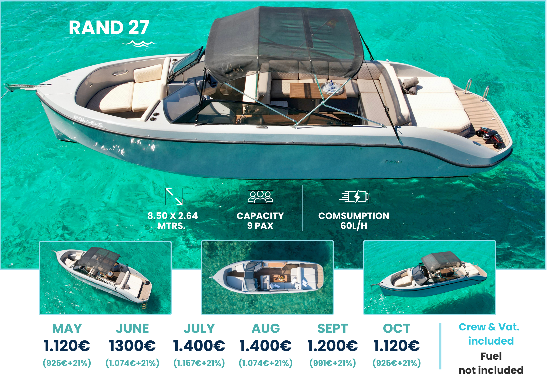 Rand 27 charter Ibiza