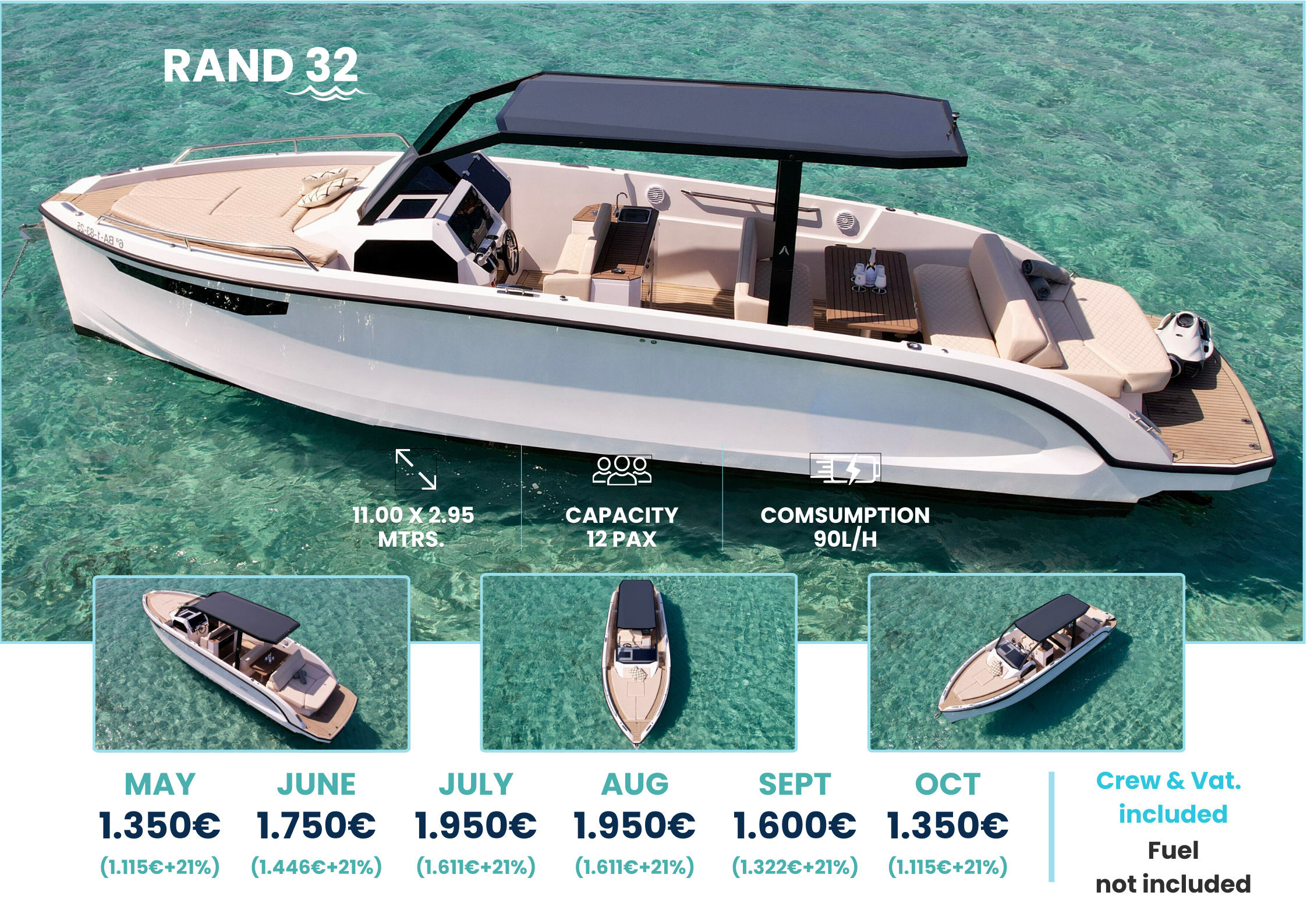 Rand 32 charter Ibiza