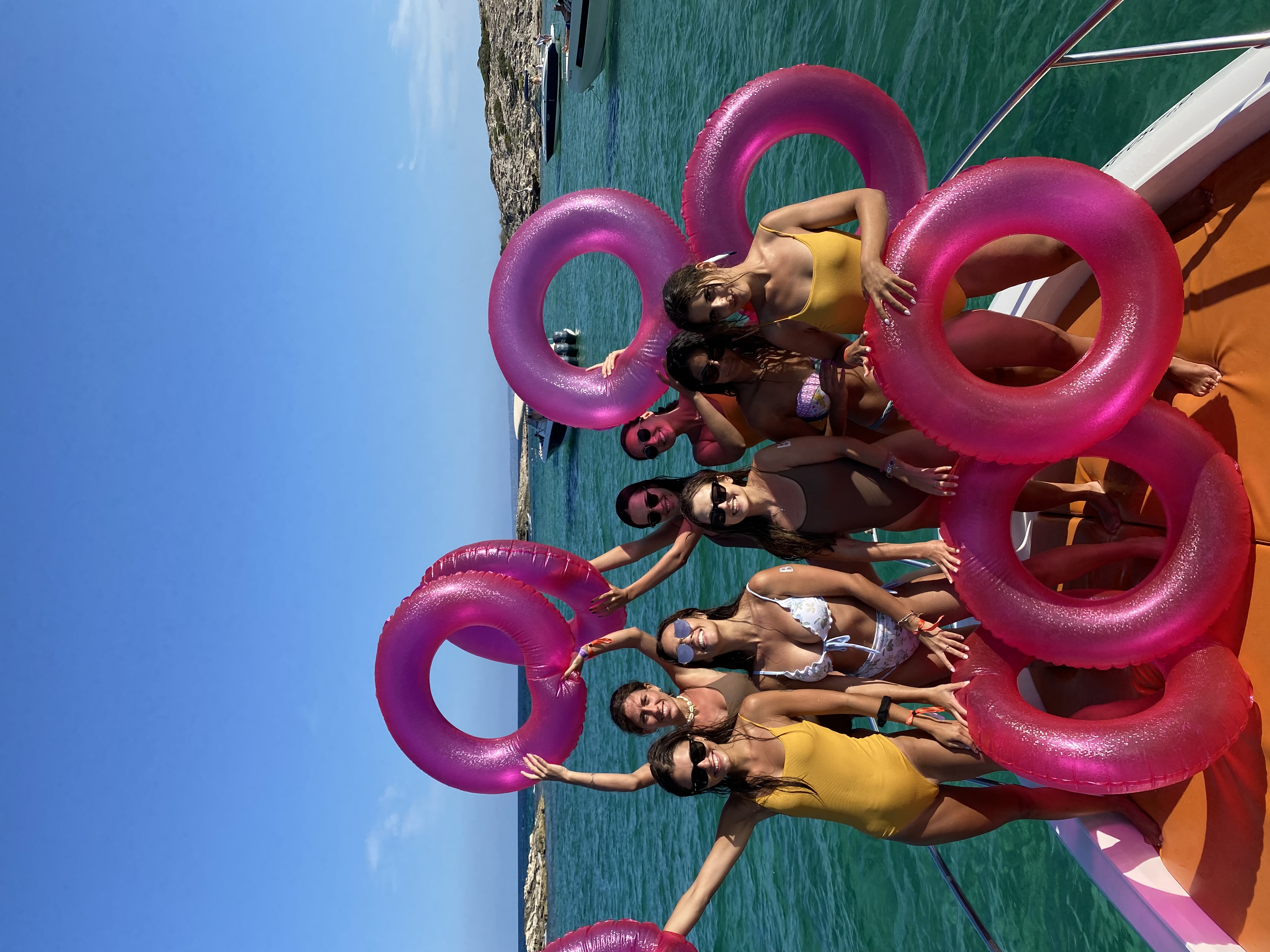 Group on yacht